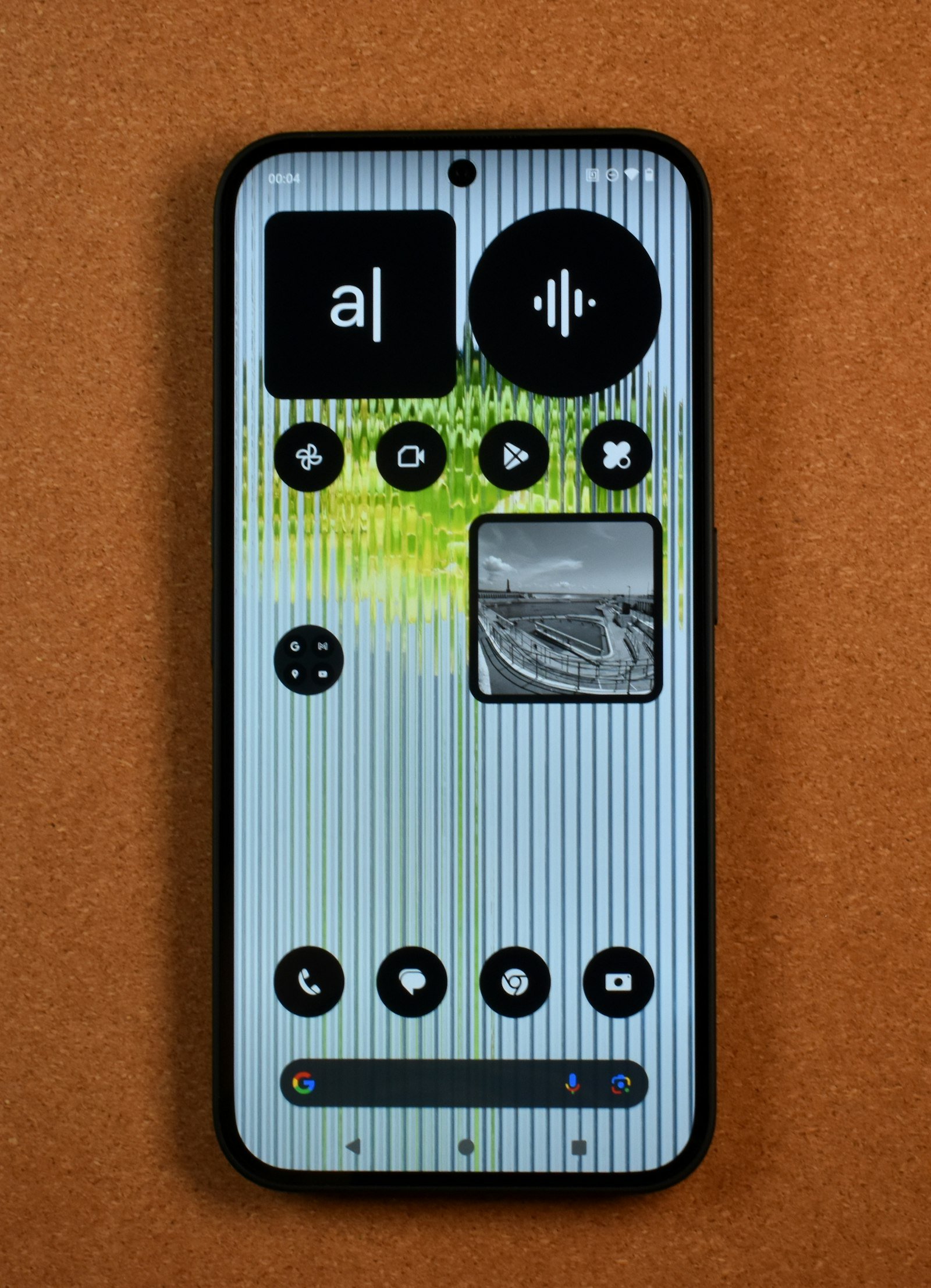 Android smartphone displaying a live home screen for mobile data recovery context.